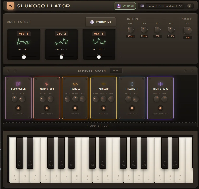 Glukoscillator screenshot